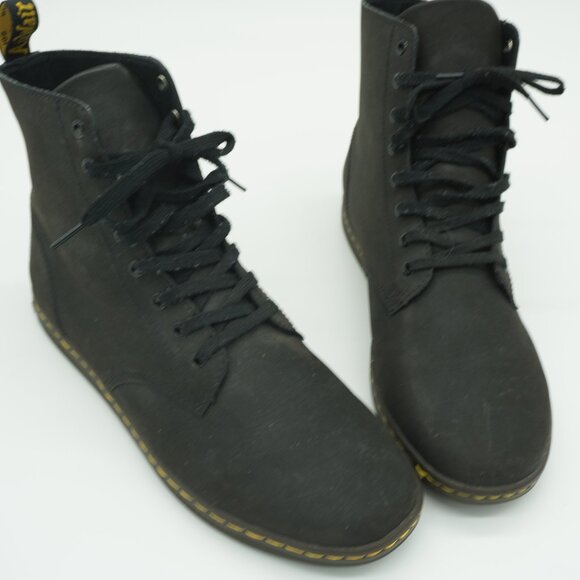 Dr. Martens Men's Tobias 8 eye Boot Black  Size 14 - Picture 1 of 7